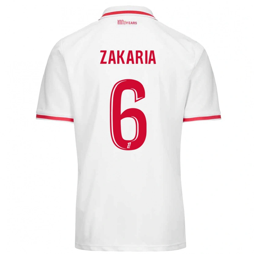 Danxen Enfant Maillot Denis Zakaria #6 Blanc Rouge Tenues Domicile 2024/25 T-Shirt