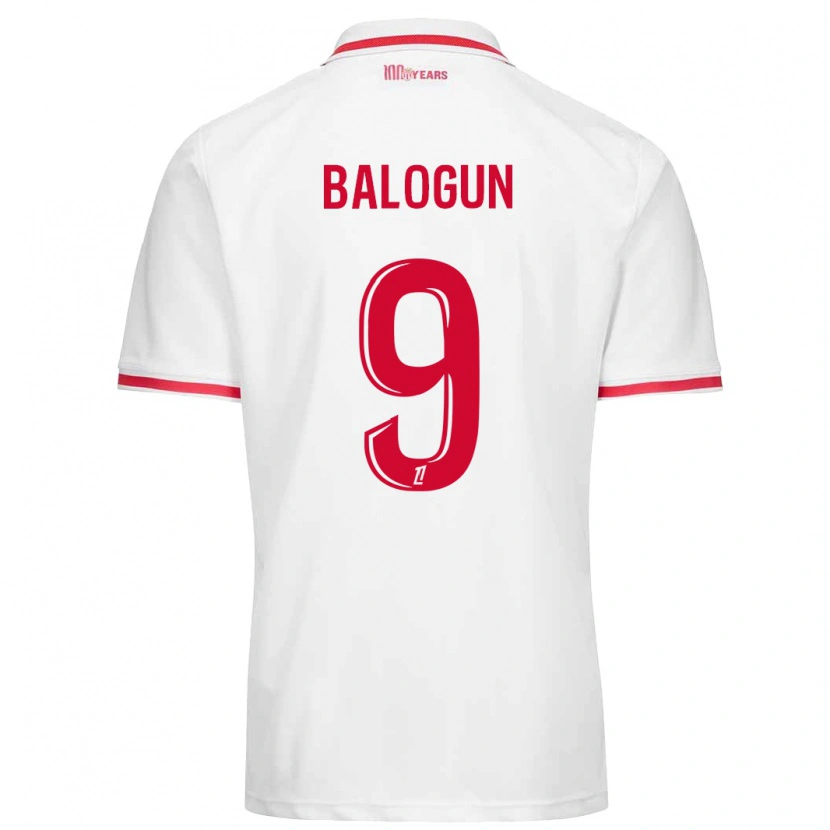 Danxen Enfant Maillot Folarin Balogun #9 Blanc Rouge Tenues Domicile 2024/25 T-Shirt