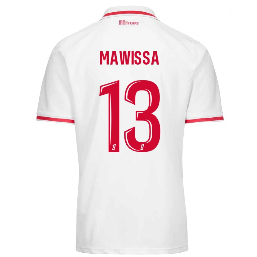 Danxen Enfant Maillot Christian Mawissa #13 Blanc Rouge Tenues Domicile 2024/25 T-Shirt