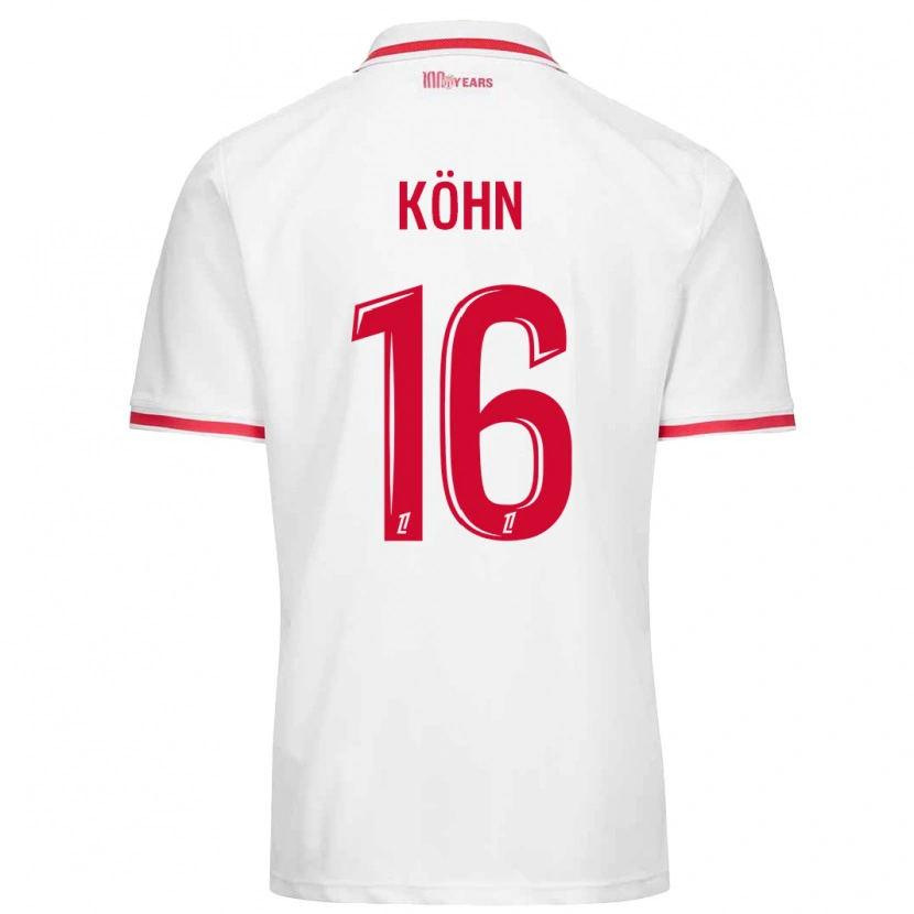 Danxen Enfant Maillot Philipp Köhn #16 Blanc Rouge Tenues Domicile 2024/25 T-Shirt