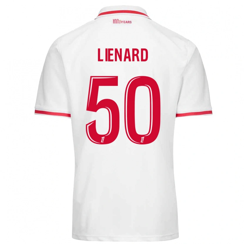 Danxen Enfant Maillot Yann Lienard #50 Blanc Rouge Tenues Domicile 2024/25 T-Shirt