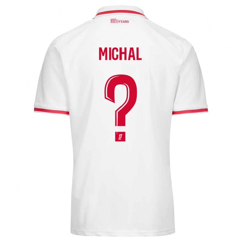 Danxen Enfant Maillot Lucas Michal #0 Blanc Rouge Tenues Domicile 2024/25 T-Shirt