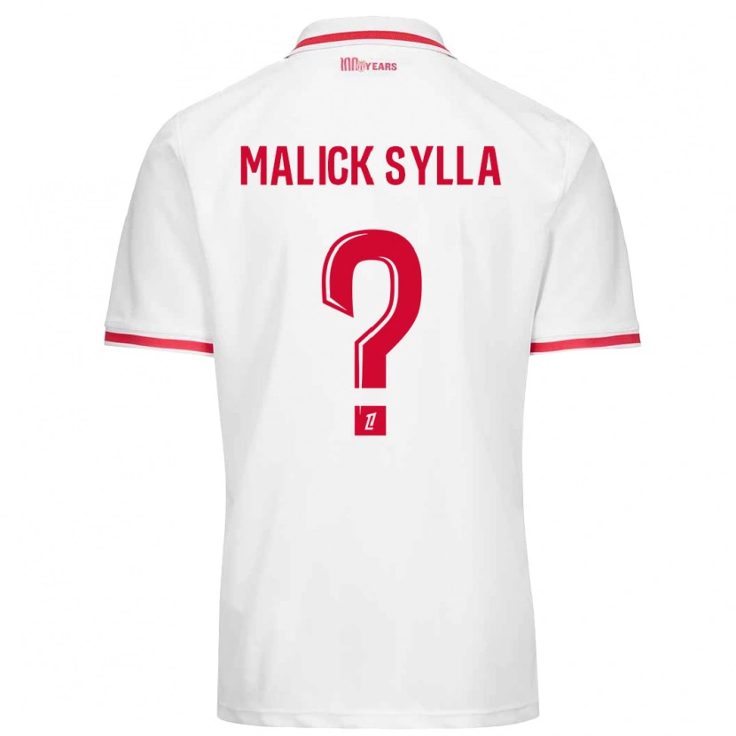 Danxen Enfant Maillot Malick Sylla #0 Blanc Rouge Tenues Domicile 2024/25 T-Shirt