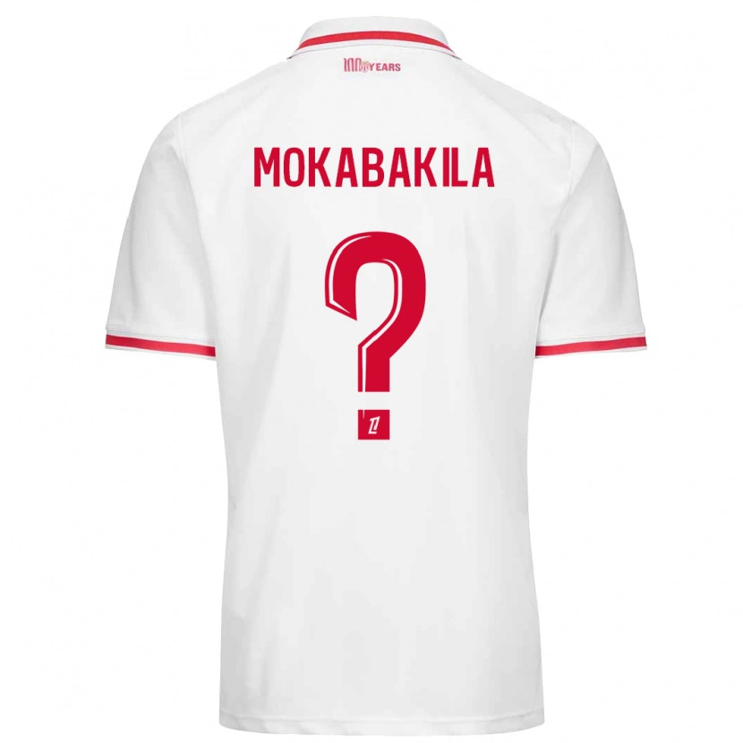 Danxen Enfant Maillot Nick Mokabakila #0 Blanc Rouge Tenues Domicile 2024/25 T-Shirt