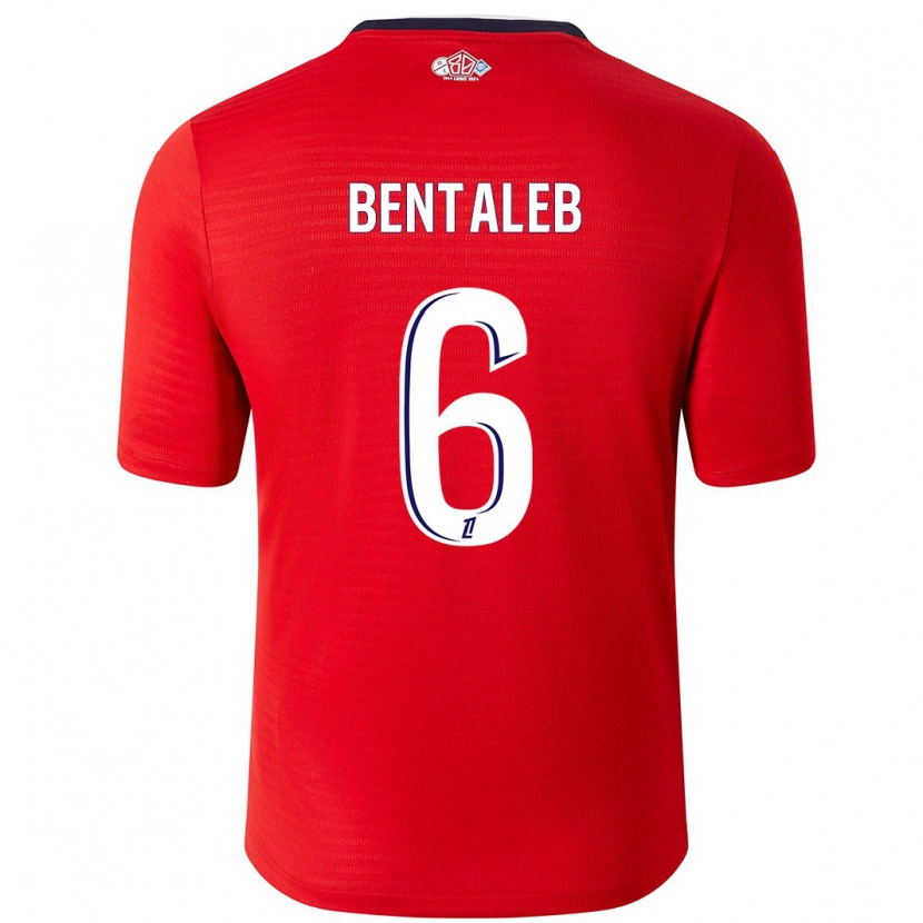 Danxen Enfant Maillot Nabil Bentaleb #6 Rouge Blanc Tenues Domicile 2024/25 T-Shirt