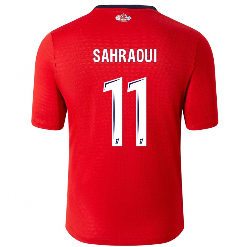 Danxen Enfant Maillot Osame Sahraoui #11 Rouge Blanc Tenues Domicile 2024/25 T-Shirt