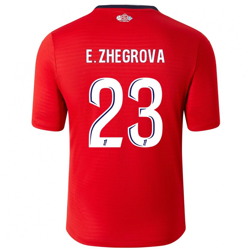 Danxen Enfant Maillot Edon Zhegrova #23 Rouge Blanc Tenues Domicile 2024/25 T-Shirt