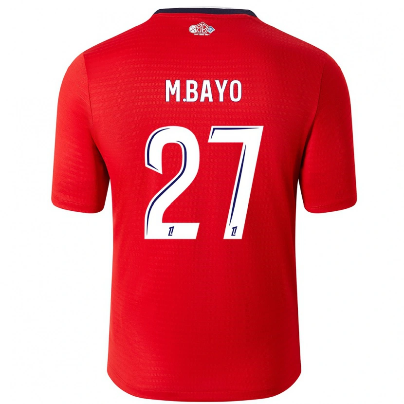 Danxen Enfant Maillot Mohamed Bayo #27 Rouge Blanc Tenues Domicile 2024/25 T-Shirt