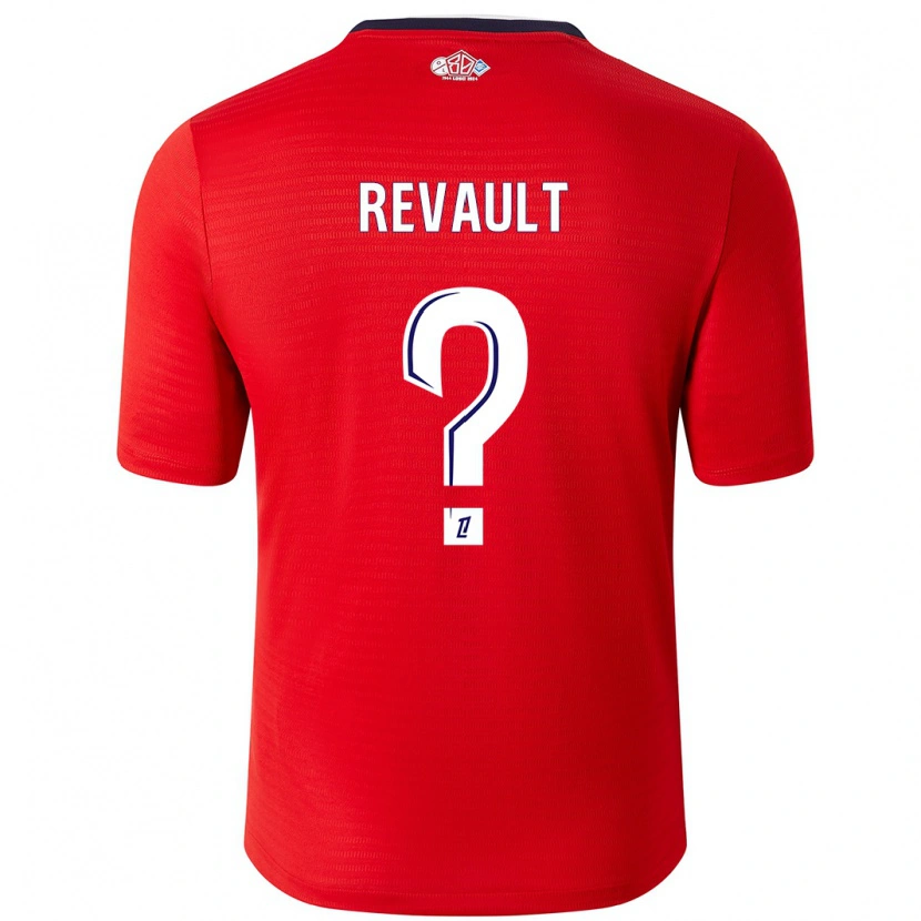 Danxen Enfant Maillot Joris Revault #0 Rouge Blanc Tenues Domicile 2024/25 T-Shirt