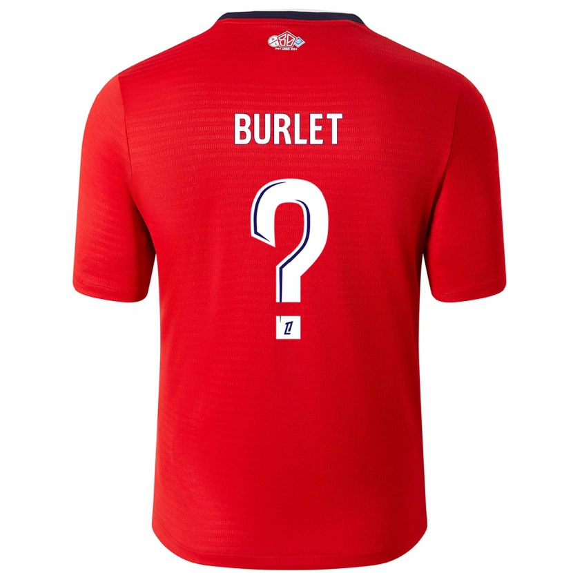 Danxen Enfant Maillot Vincent Burlet #0 Rouge Blanc Tenues Domicile 2024/25 T-Shirt