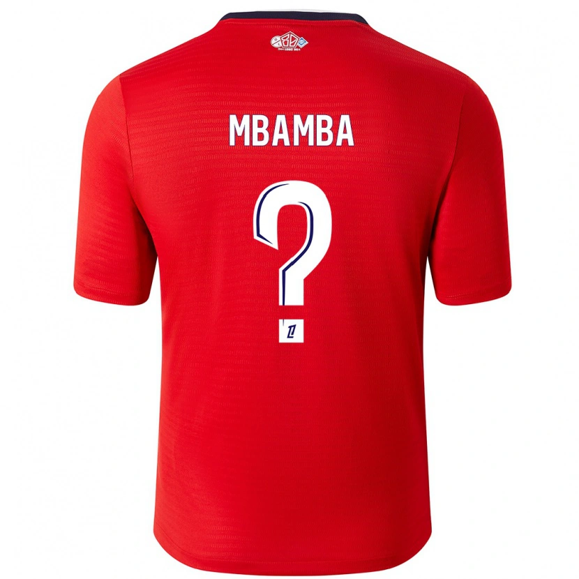 Danxen Enfant Maillot Lucas Mbamba #0 Rouge Blanc Tenues Domicile 2024/25 T-Shirt