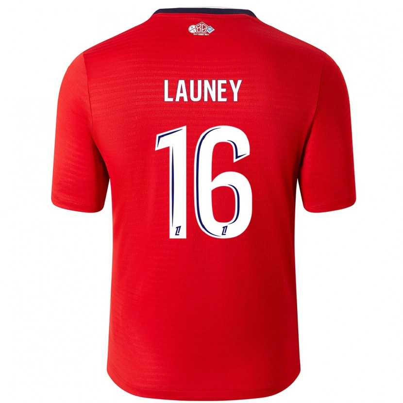 Danxen Enfant Maillot Elisa Launey #16 Rouge Blanc Tenues Domicile 2024/25 T-Shirt