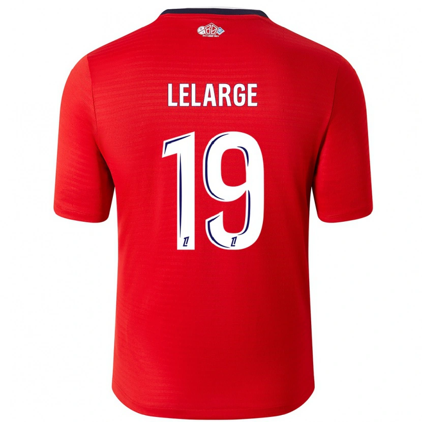 Danxen Enfant Maillot Claire Lelarge #19 Rouge Blanc Tenues Domicile 2024/25 T-Shirt