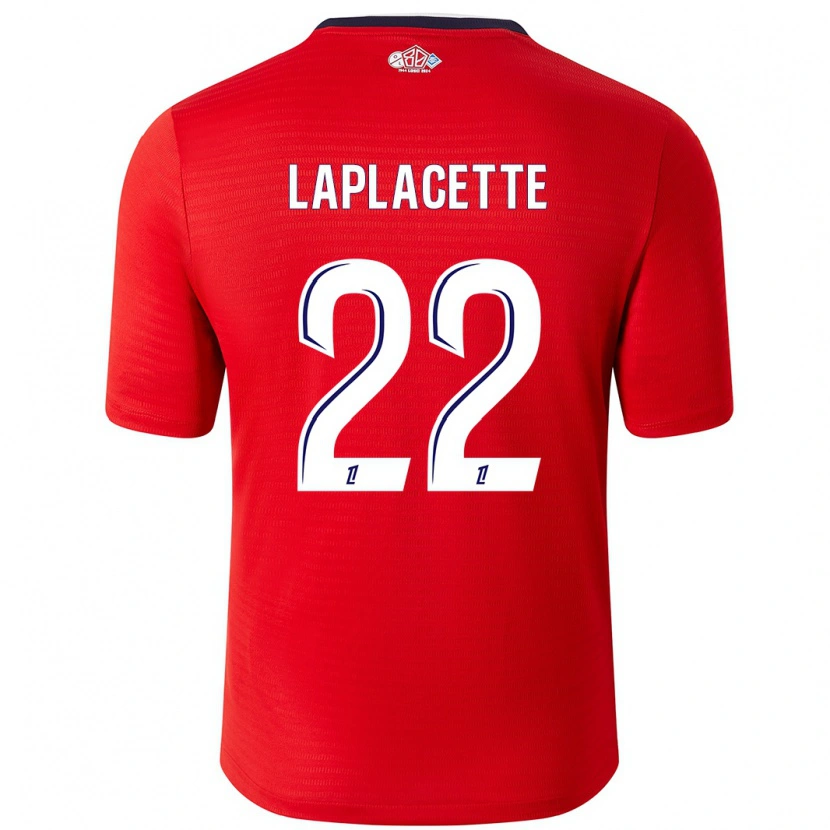 Danxen Enfant Maillot Tess Laplacette #22 Rouge Blanc Tenues Domicile 2024/25 T-Shirt