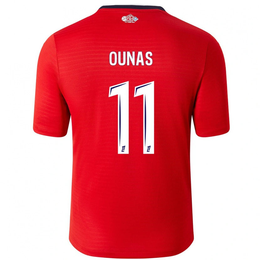 Danxen Enfant Maillot Adam Ounas #11 Rouge Blanc Tenues Domicile 2024/25 T-Shirt