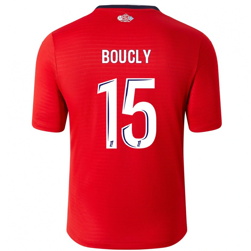 Danxen Enfant Maillot Maite Boucly #15 Rouge Blanc Tenues Domicile 2024/25 T-Shirt