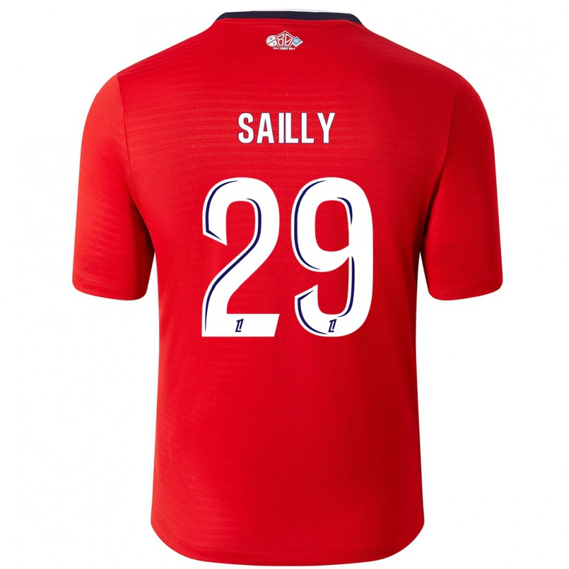 Danxen Enfant Maillot Charlotte Sailly #29 Rouge Blanc Tenues Domicile 2024/25 T-Shirt