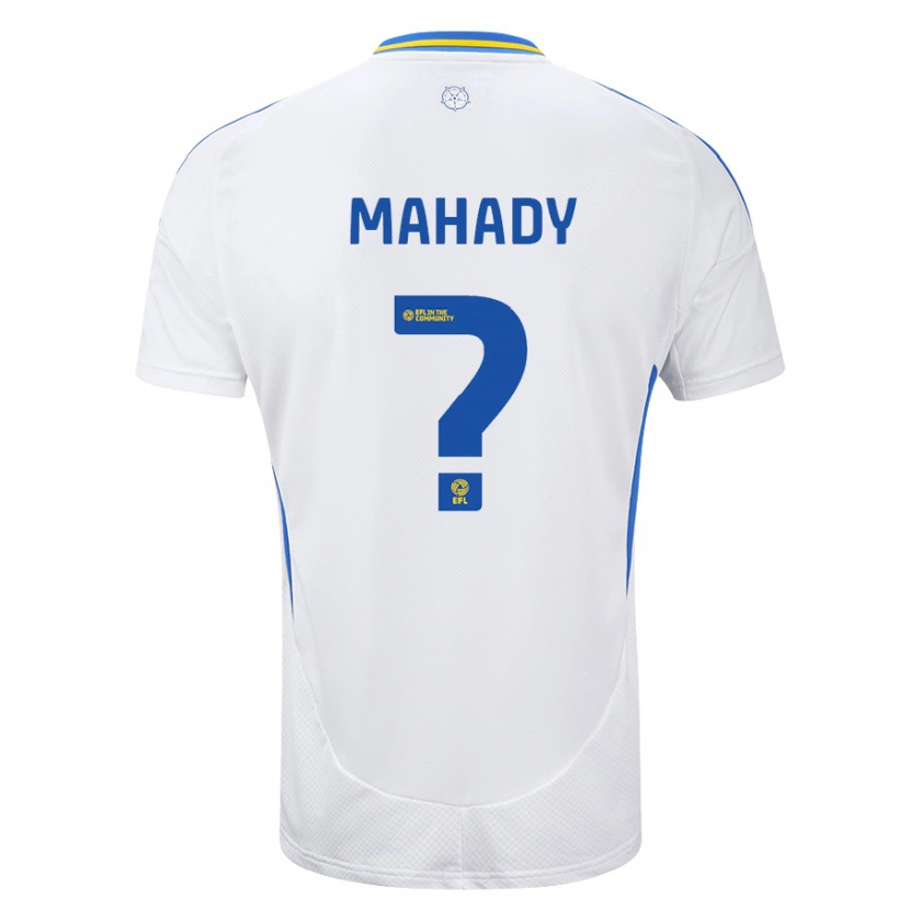 Danxen Enfant Maillot Rory Mahady #0 Blanc Bleu Tenues Domicile 2024/25 T-Shirt