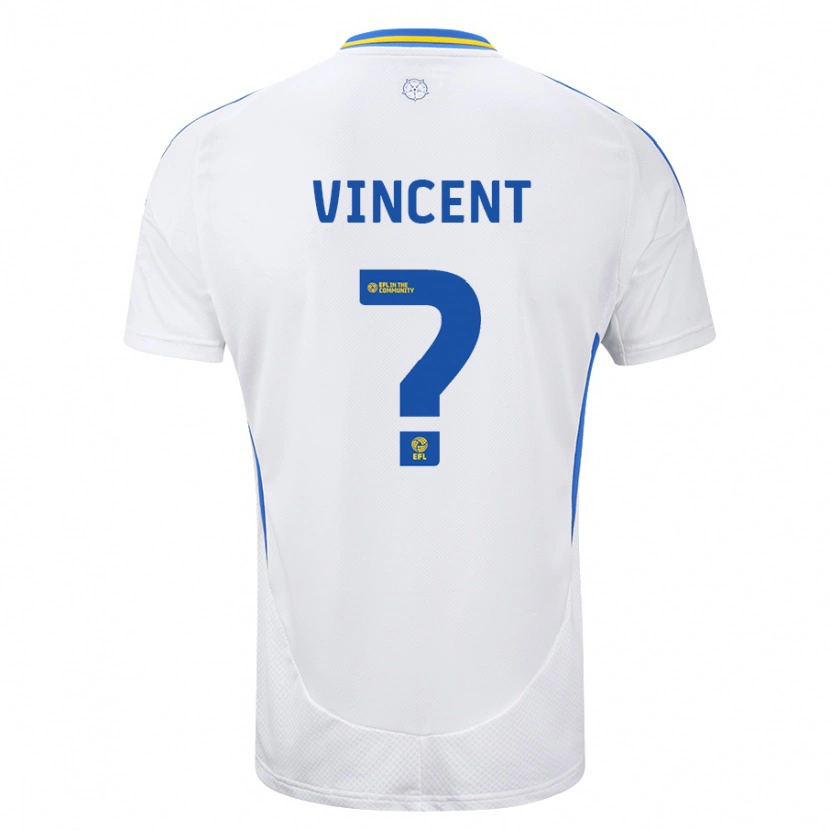 Danxen Enfant Maillot Harvey Vincent #0 Blanc Bleu Tenues Domicile 2024/25 T-Shirt