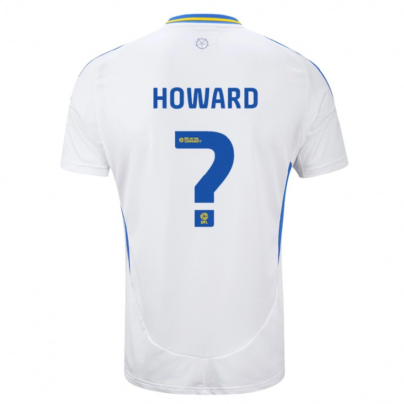 Danxen Enfant Maillot Jacob Howard #0 Blanc Bleu Tenues Domicile 2024/25 T-Shirt