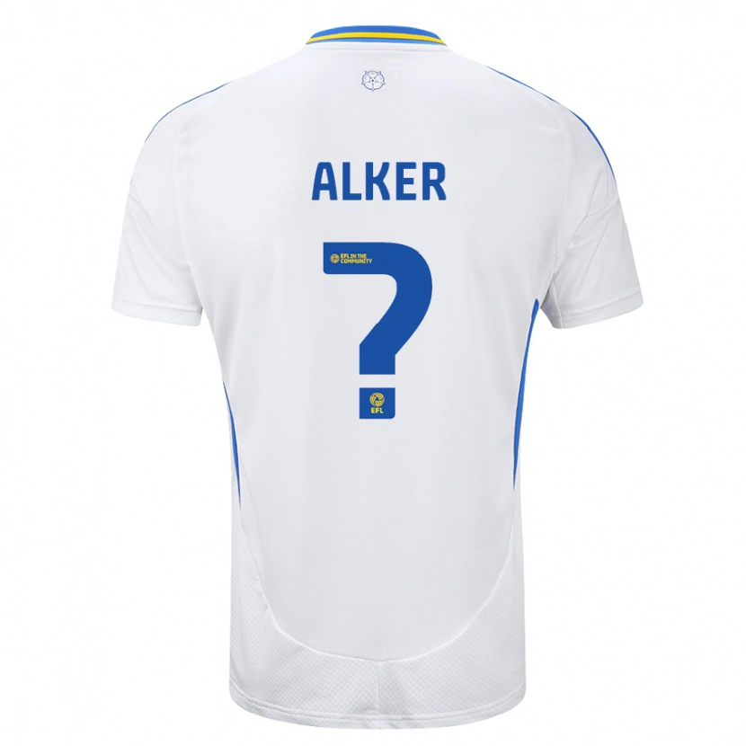 Danxen Enfant Maillot Samuel Alker #0 Blanc Bleu Tenues Domicile 2024/25 T-Shirt