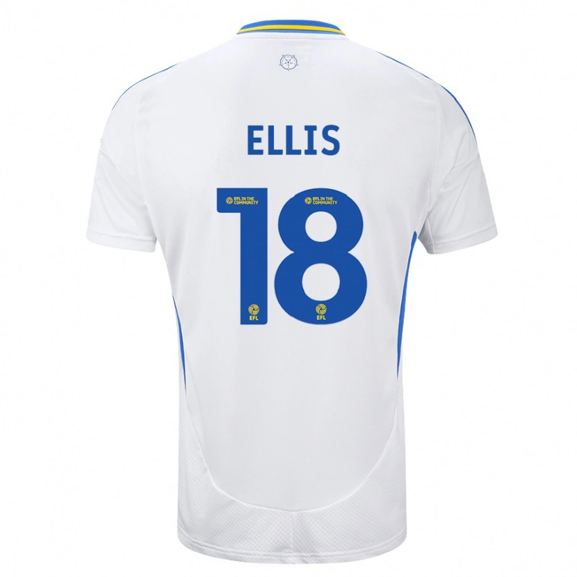 Danxen Enfant Maillot Macy Ellis #18 Blanc Bleu Tenues Domicile 2024/25 T-Shirt