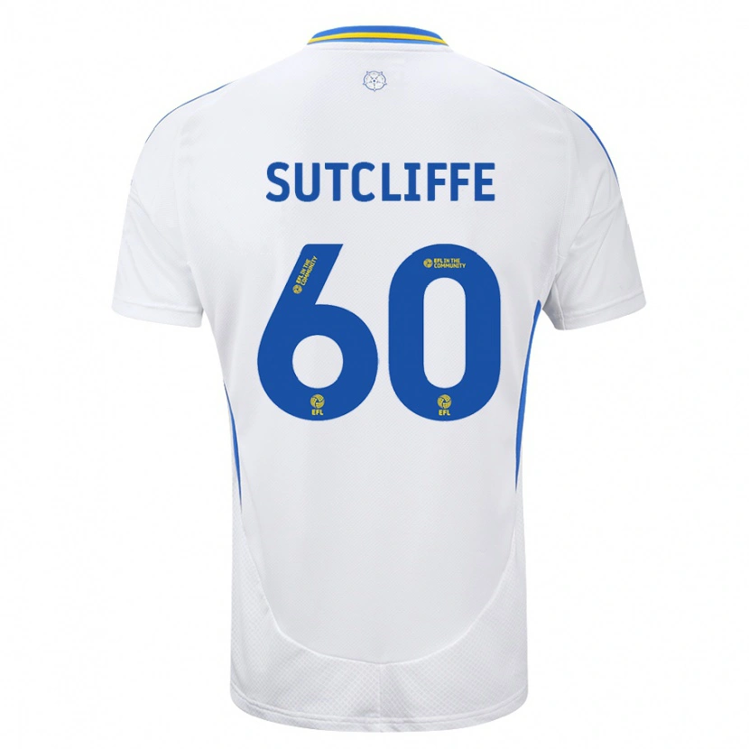 Danxen Enfant Maillot Harvey Sutcliffe #60 Blanc Bleu Tenues Domicile 2024/25 T-Shirt