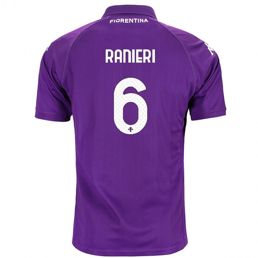 Danxen Enfant Maillot Luca Ranieri #6 Violet Tenues Domicile 2024/25 T-Shirt