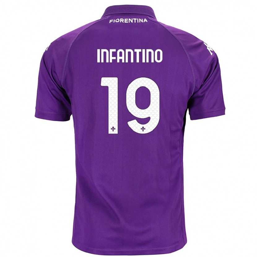 Danxen Enfant Maillot Gino Infantino #19 Violet Tenues Domicile 2024/25 T-Shirt