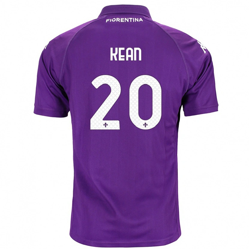 Danxen Enfant Maillot Moise Kean #20 Violet Tenues Domicile 2024/25 T-Shirt