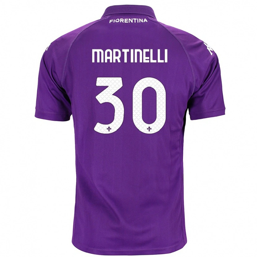 Danxen Enfant Maillot Tommaso Martinelli #30 Violet Tenues Domicile 2024/25 T-Shirt