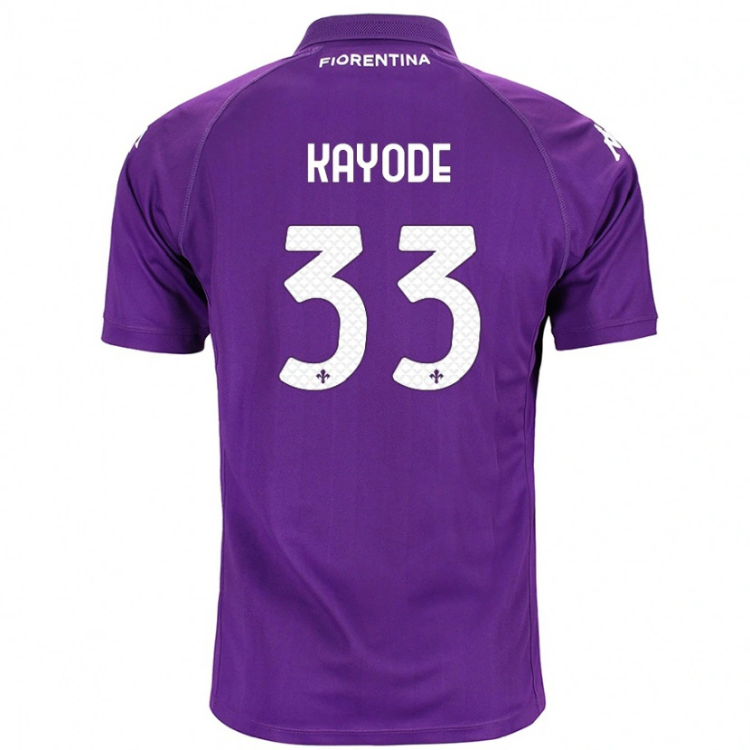 Danxen Enfant Maillot Michael Kayode #33 Violet Tenues Domicile 2024/25 T-Shirt