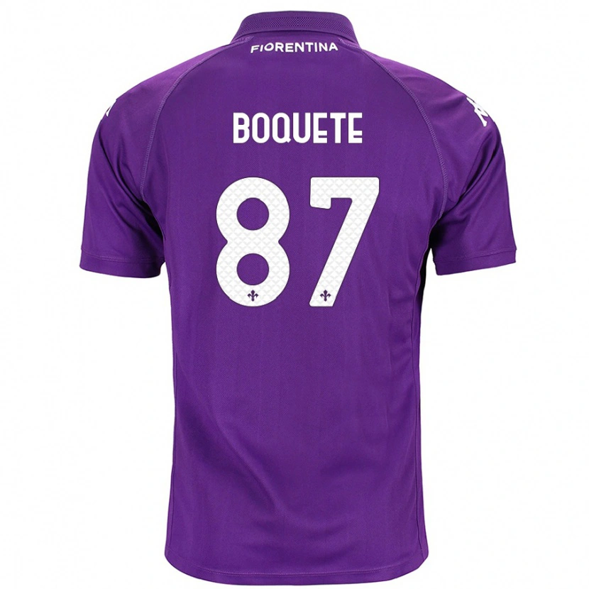 Danxen Enfant Maillot Verónica Boquete #87 Violet Tenues Domicile 2024/25 T-Shirt