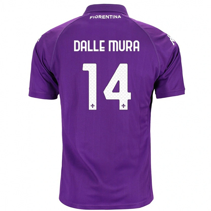 Danxen Enfant Maillot Christian Dalle Mura #14 Violet Tenues Domicile 2024/25 T-Shirt