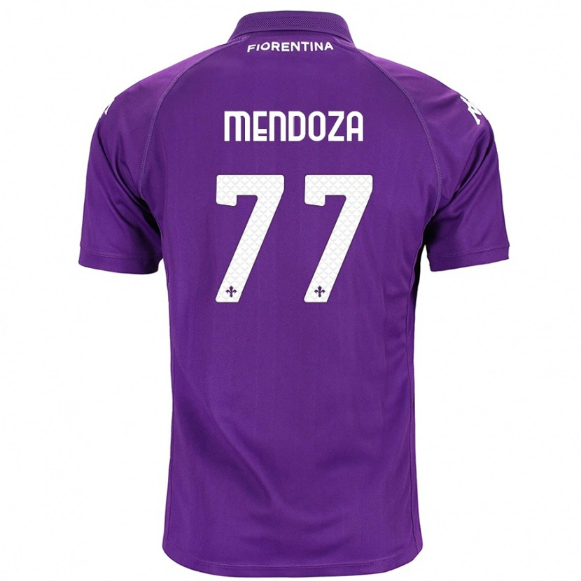 Danxen Enfant Maillot William Mendoza #77 Violet Tenues Domicile 2024/25 T-Shirt