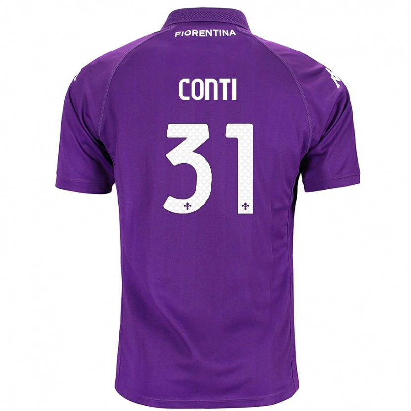 Danxen Enfant Maillot Gabriele Conti #31 Violet Tenues Domicile 2024/25 T-Shirt