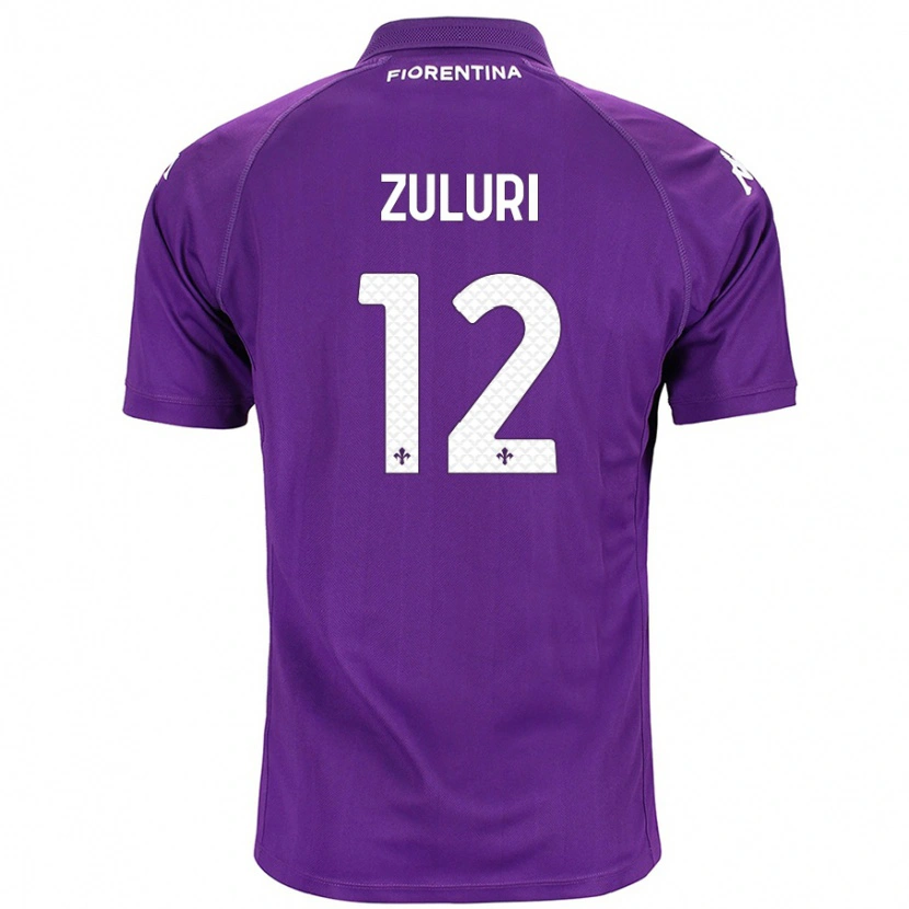 Danxen Enfant Maillot Athena Zuluri #12 Violet Tenues Domicile 2024/25 T-Shirt