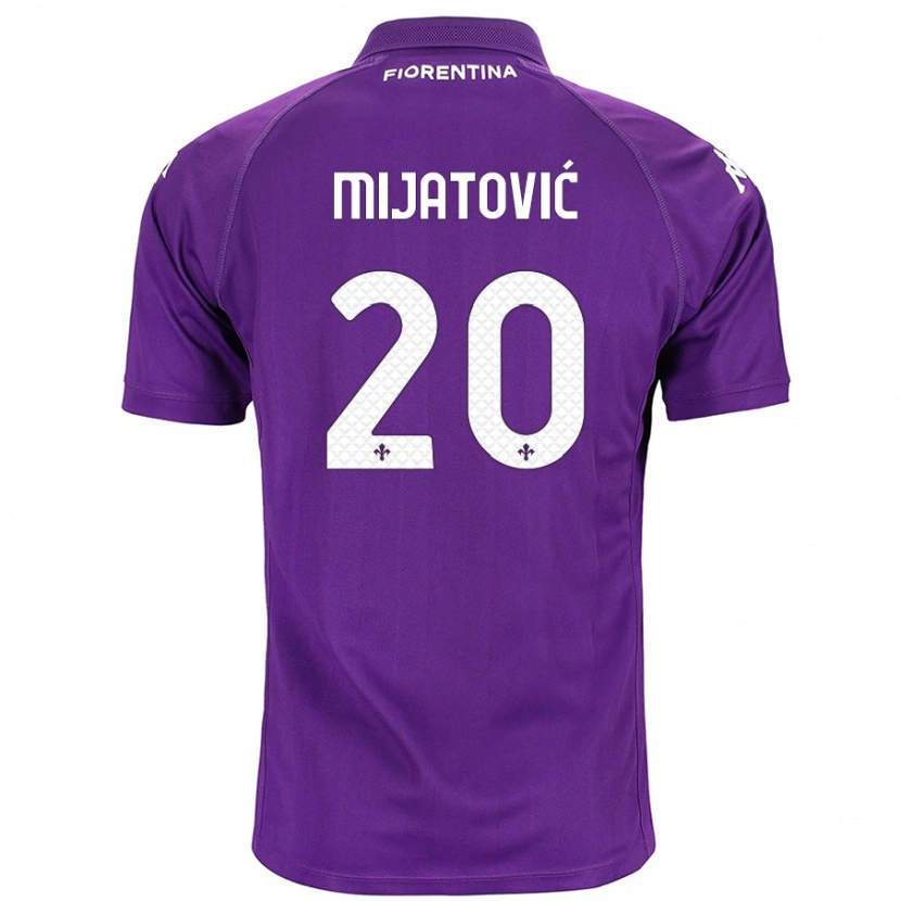 Danxen Enfant Maillot Milica Mijatović #20 Violet Tenues Domicile 2024/25 T-Shirt