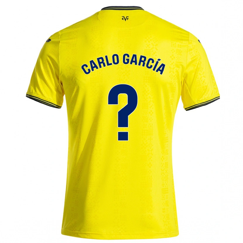 Danxen Enfant Maillot Carlo García #0 Jaune Noir Tenues Domicile 2024/25 T-Shirt