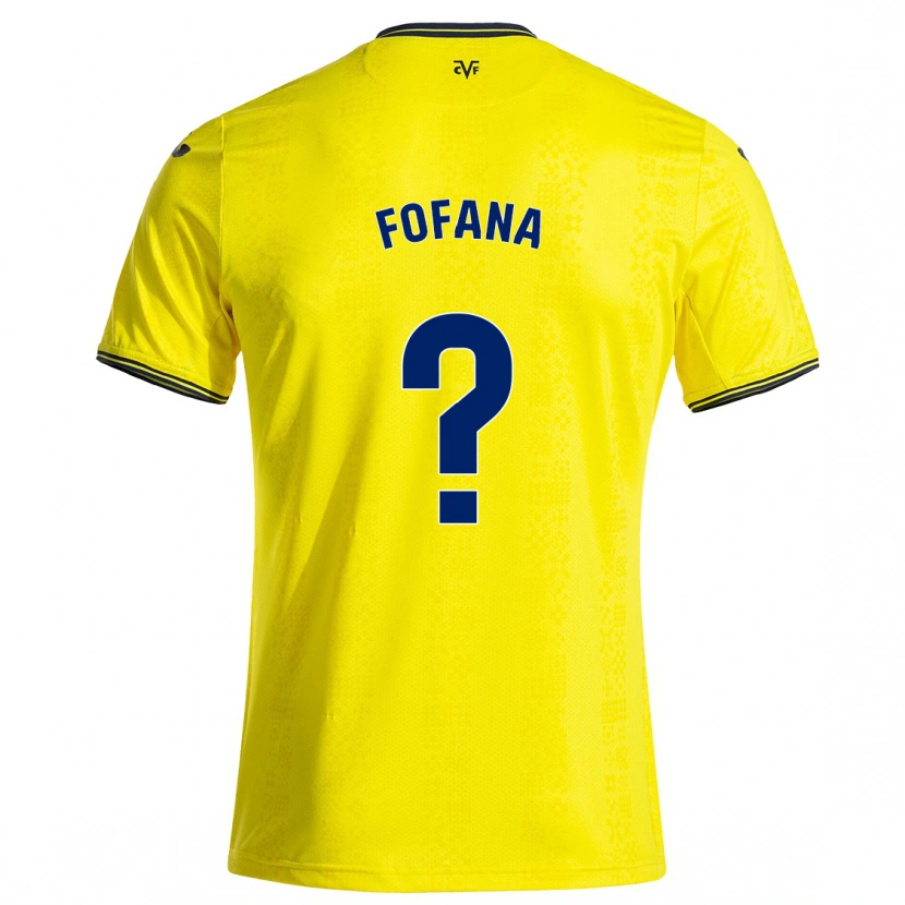 Danxen Enfant Maillot Douga Fofana #0 Jaune Noir Tenues Domicile 2024/25 T-Shirt