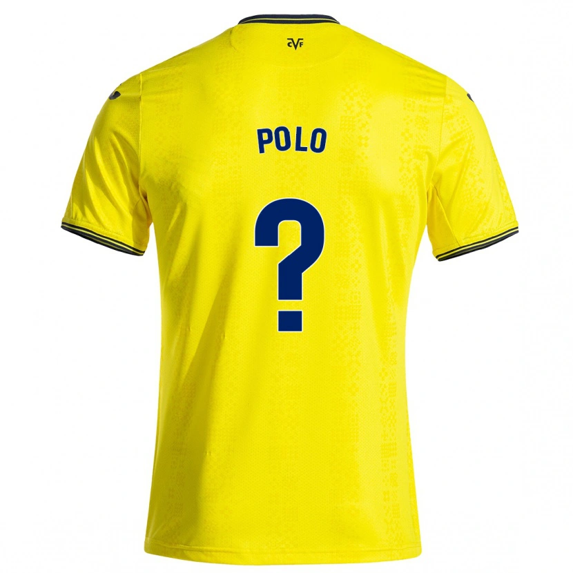 Danxen Enfant Maillot Pablo Polo #0 Jaune Noir Tenues Domicile 2024/25 T-Shirt