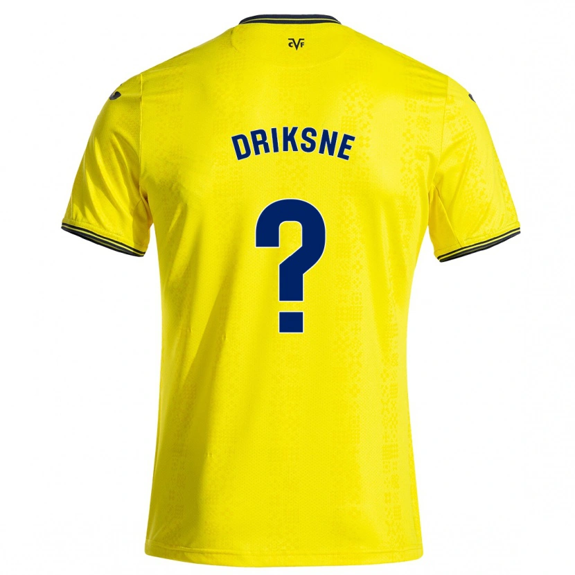 Danxen Enfant Maillot Daniels Driksne #0 Jaune Noir Tenues Domicile 2024/25 T-Shirt