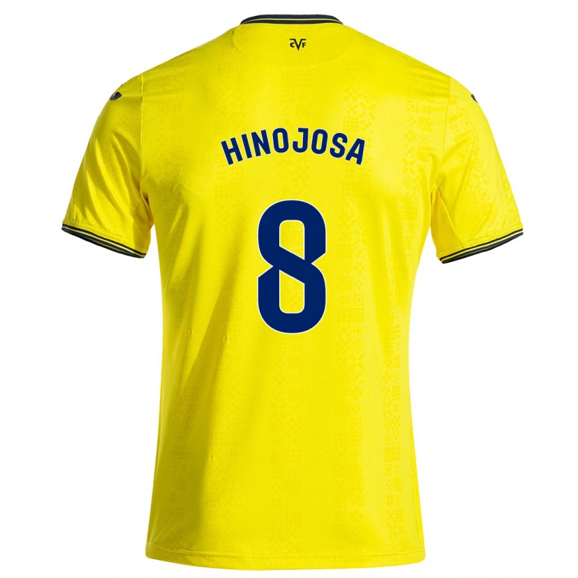 Danxen Enfant Maillot Sergio Hinojosa #8 Jaune Noir Tenues Domicile 2024/25 T-Shirt