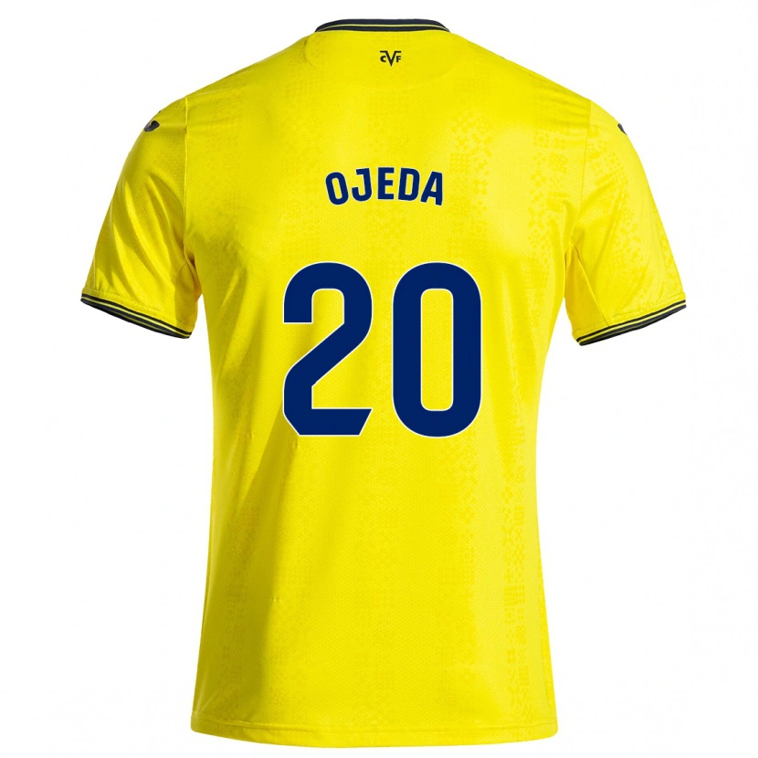 Danxen Enfant Maillot Thiago Ojeda #20 Jaune Noir Tenues Domicile 2024/25 T-Shirt