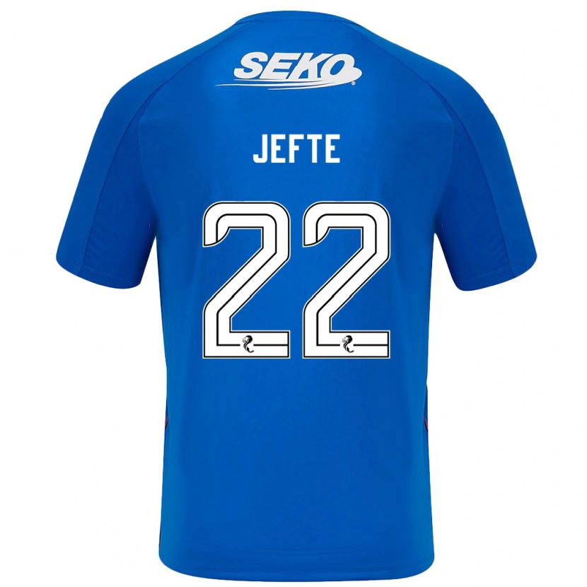 Danxen Enfant Maillot Jefté #22 Bleu Foncé Tenues Domicile 2024/25 T-Shirt