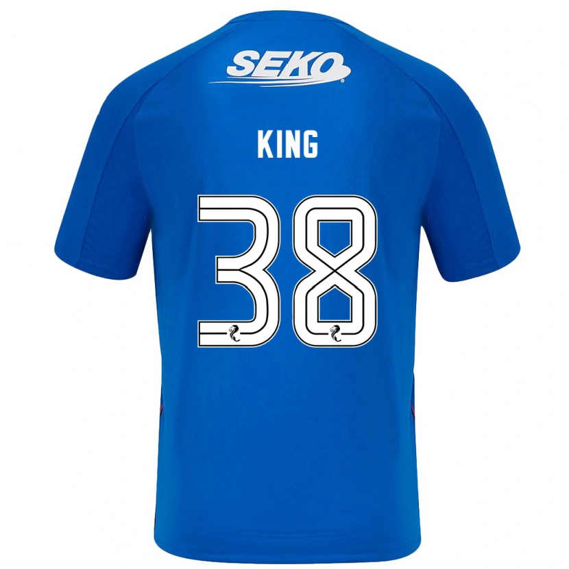 Danxen Enfant Maillot Leon King #38 Bleu Foncé Tenues Domicile 2024/25 T-Shirt