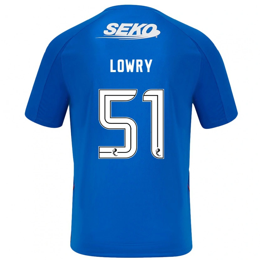 Danxen Enfant Maillot Alex Lowry #51 Bleu Foncé Tenues Domicile 2024/25 T-Shirt