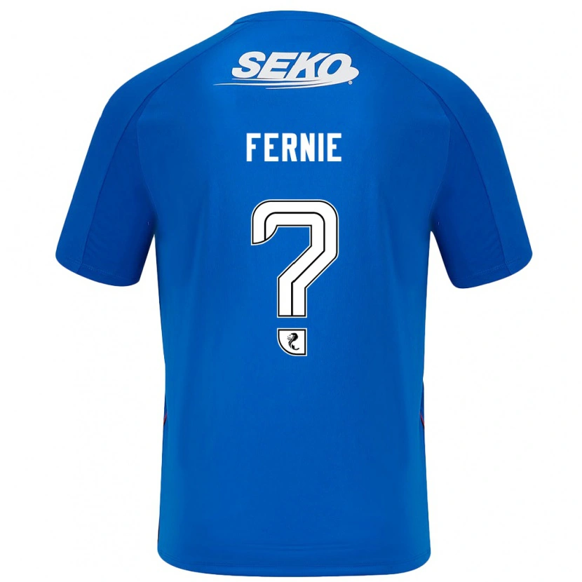 Danxen Enfant Maillot Cameron Fernie #0 Bleu Foncé Tenues Domicile 2024/25 T-Shirt