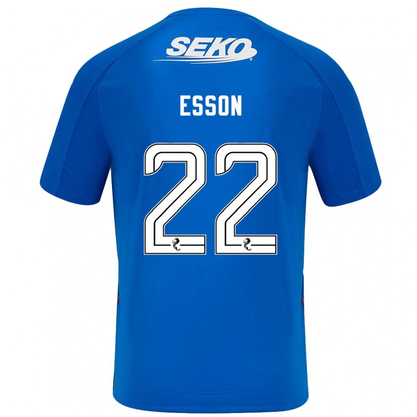 Danxen Enfant Maillot Victoria Esson #22 Bleu Foncé Tenues Domicile 2024/25 T-Shirt