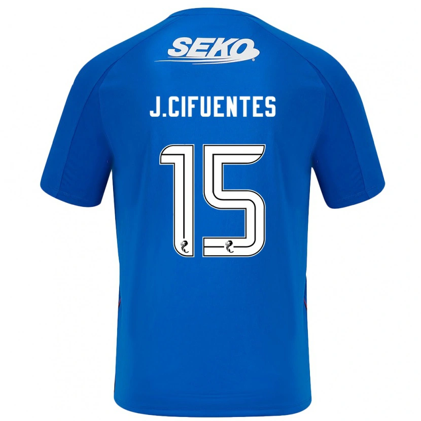 Danxen Enfant Maillot José Cifuentes #15 Bleu Foncé Tenues Domicile 2024/25 T-Shirt